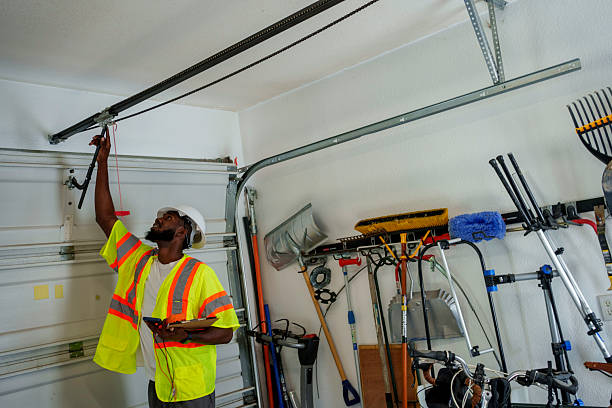 Professional Garage Door Panel Replacement technician working in Evansville, IN